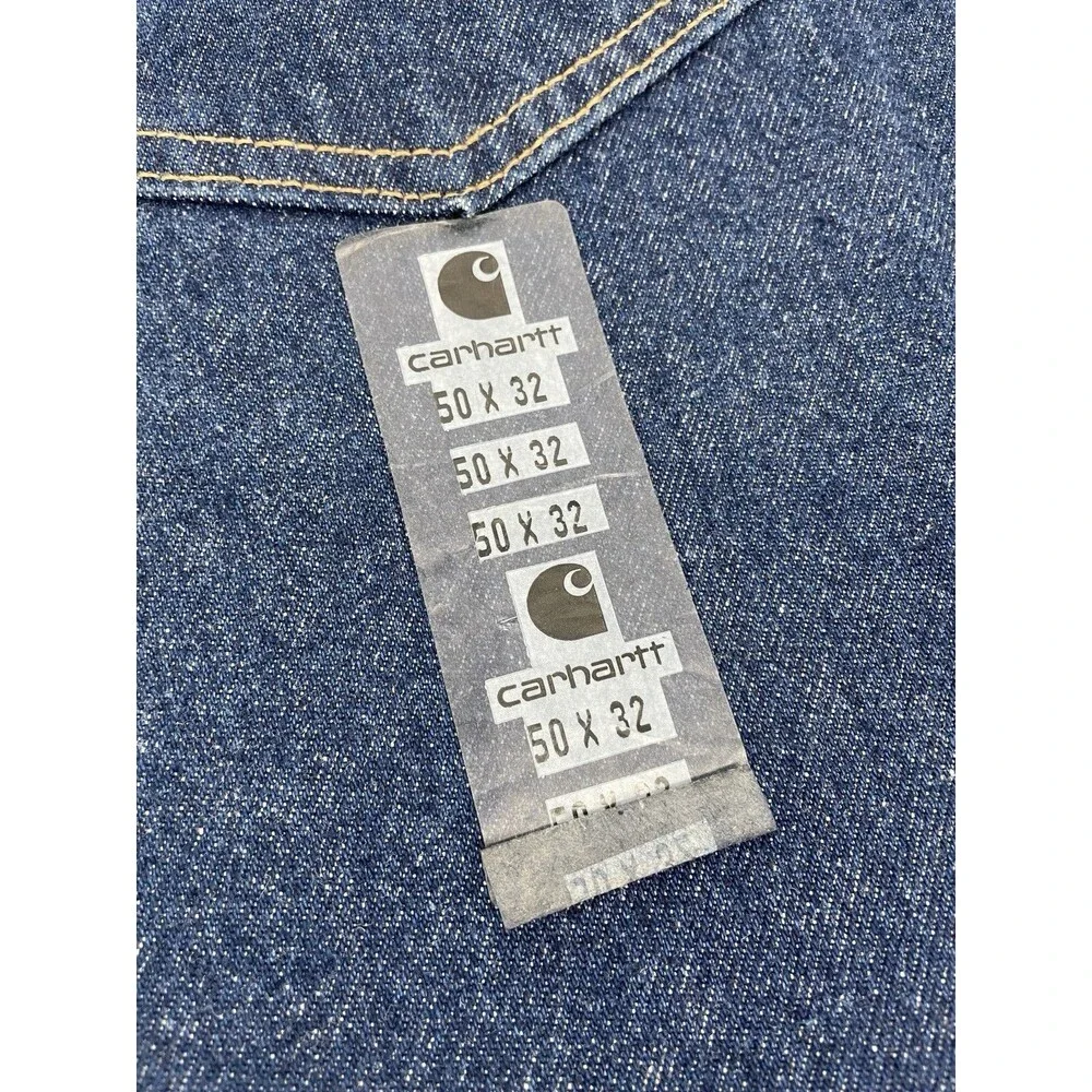 Vintage Carhartt P880 Jeans 50x32 Relaxed Fit USA Denim Blue Workwear New NWOT